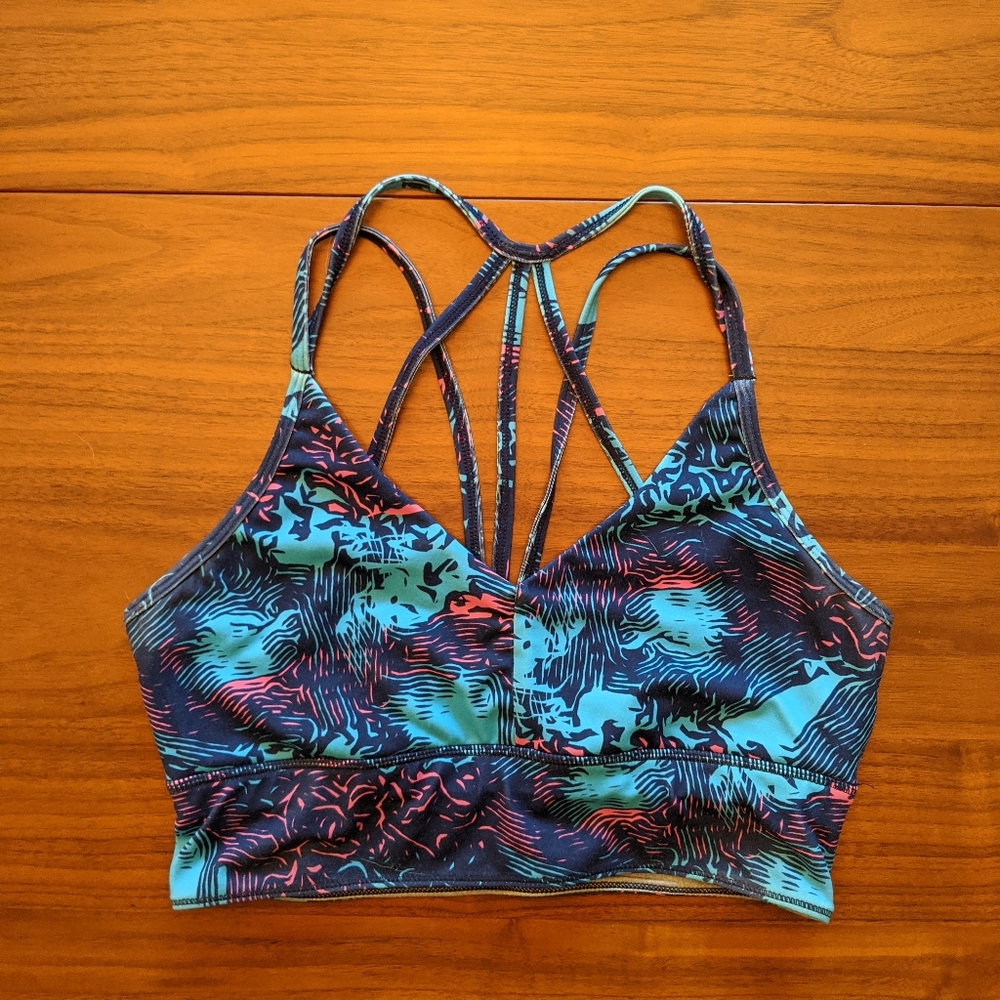 Strappy longline sports bra